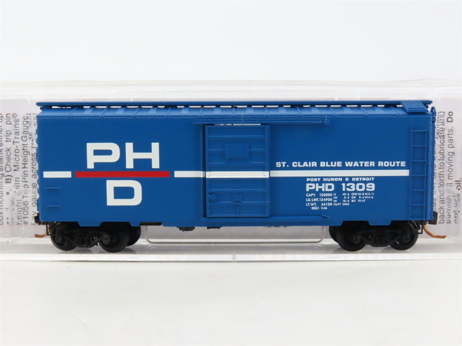 N Scale Micro-Trains MTL 02000150 PHD St. Clair Blue Water Route 40' Boxcar 1309