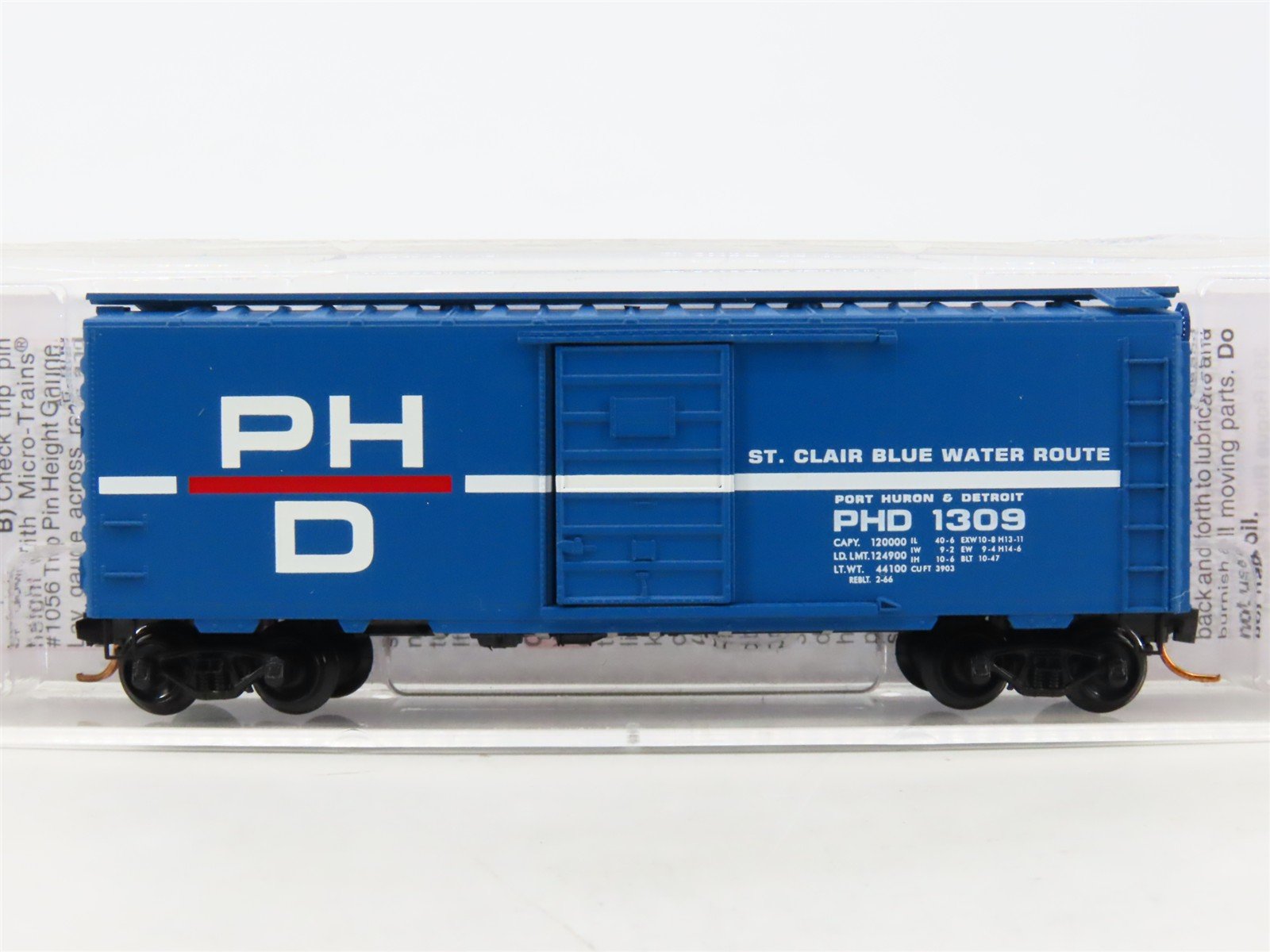 N Scale Micro-Trains MTL 02000150 PHD St. Clair Blue Water Route 40' Boxcar 1309