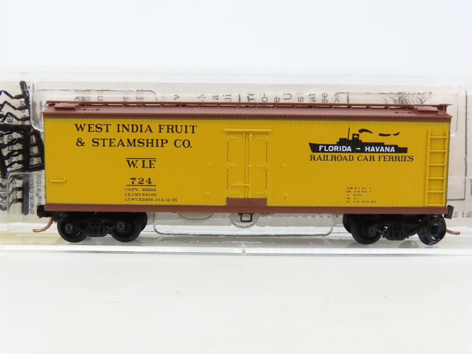 N Scale Micro-Trains MTL 49510 WIF West India Fruit & Steamship 40' Reefer #724