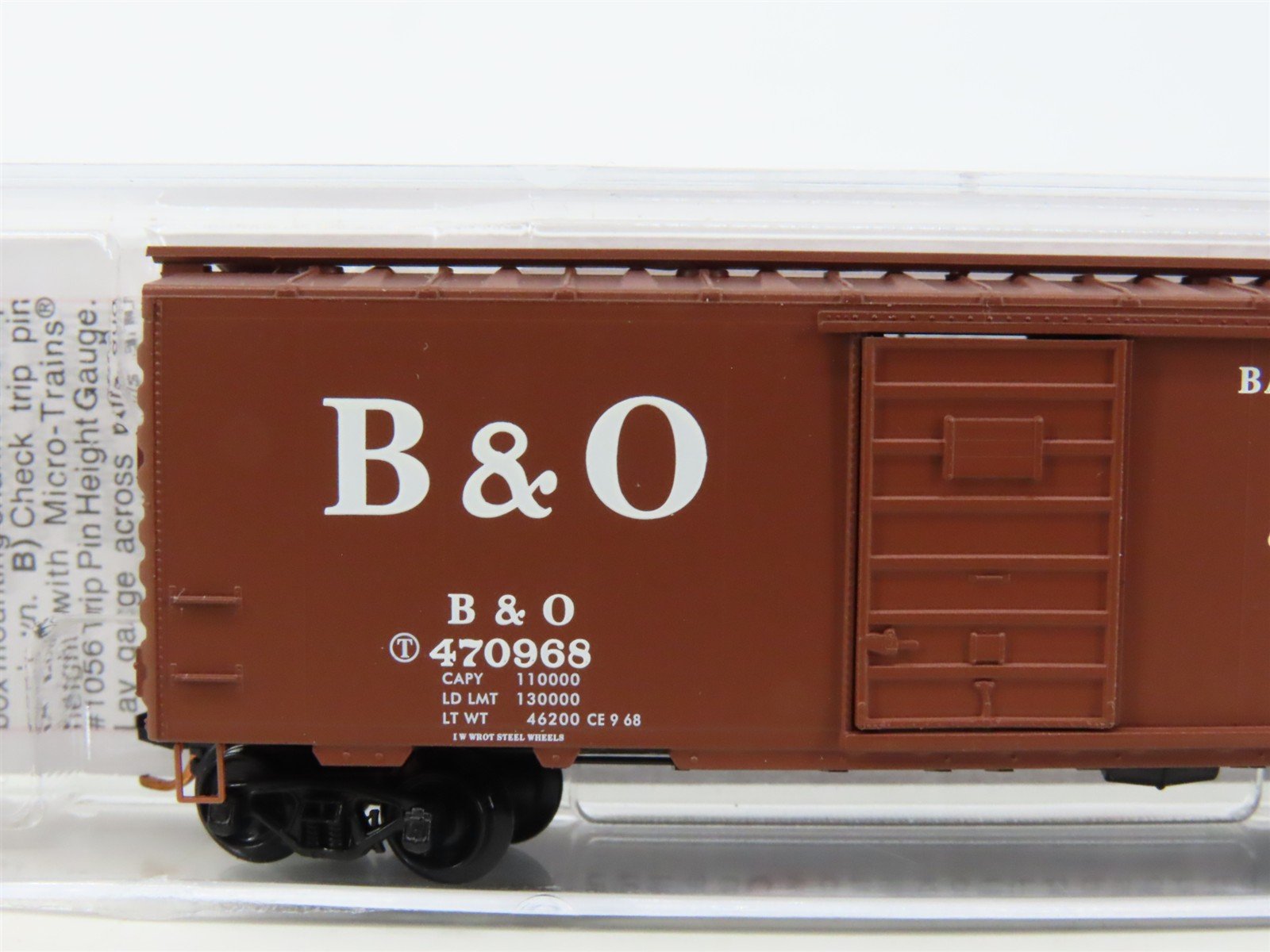N Scale Micro-Trains MTL 02000766 B&O Sentinel Service 40' Box Car #470968