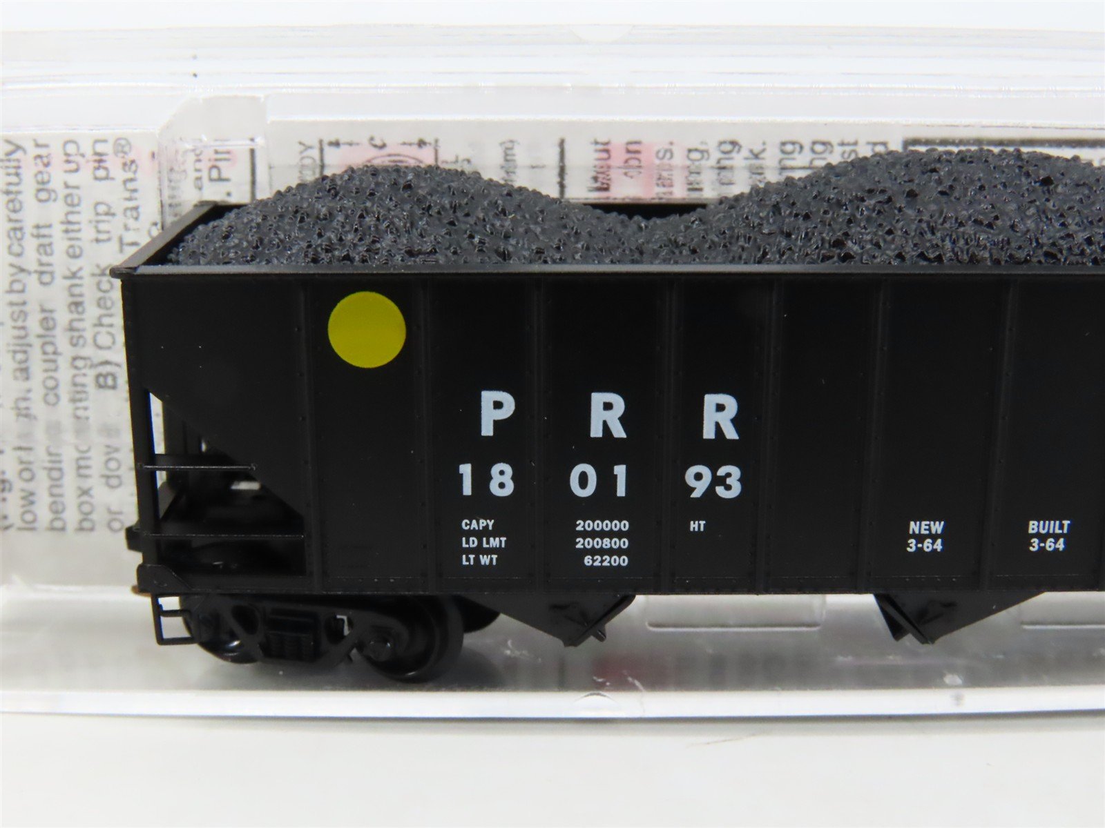 N Scale Micro-Trains MTL 108040 PRR Pennsylvania 3-Bay Hopper #180193 w/ Load