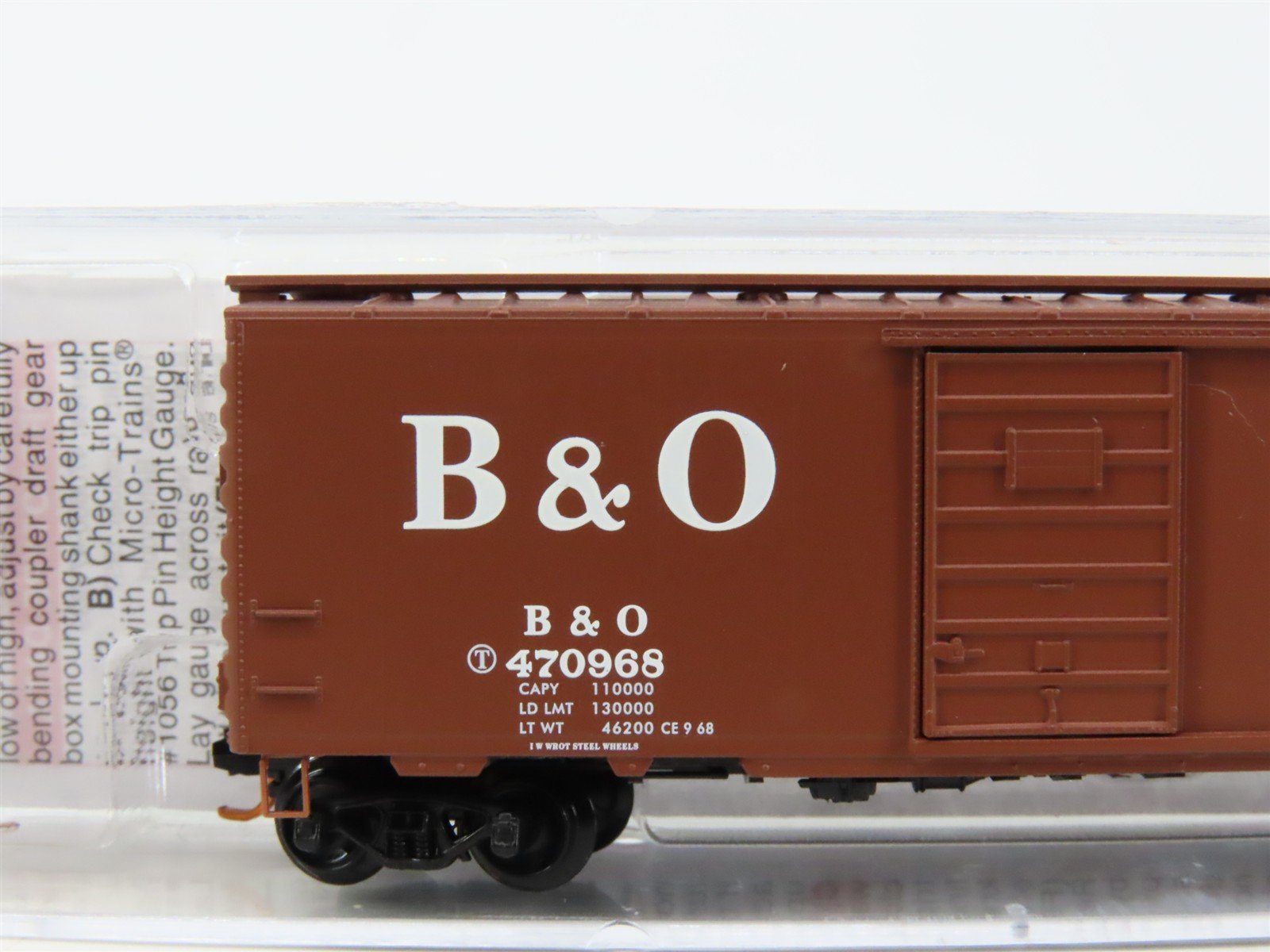 N Scale Micro-Trains MTL 02000766 B&O Sentinel Service 40' Box Car #470968