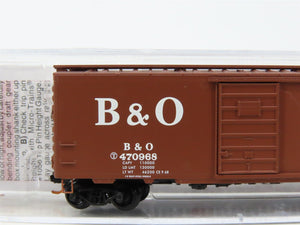 N Scale Micro-Trains MTL 02000766 B&O Sentinel Service 40' Box Car #470968