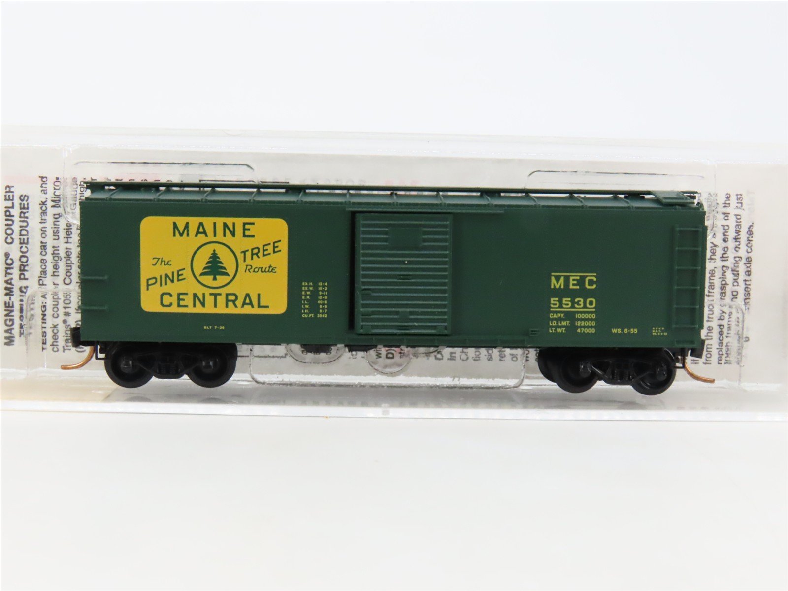 N Micro-Trains MTL 120040 MEC Maine Central Pine Tree Route 40' Box Car #5530