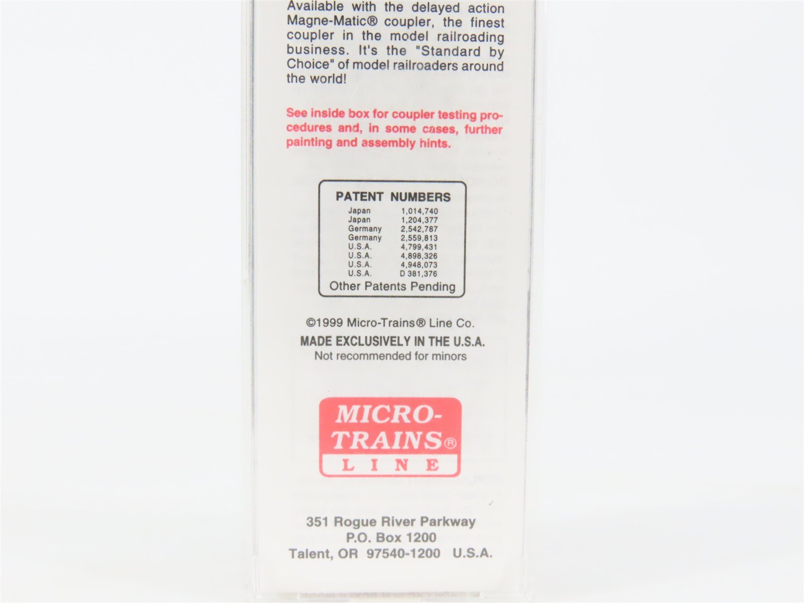 N Micro-Trains MTL 120040 MEC Maine Central Pine Tree Route 40' Box Car #5530