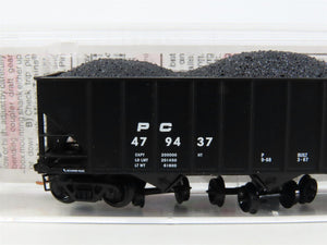 N Scale Micro-Trains MTL 108140 PC Penn Central 3-Bay Hopper #479437 w/ Load
