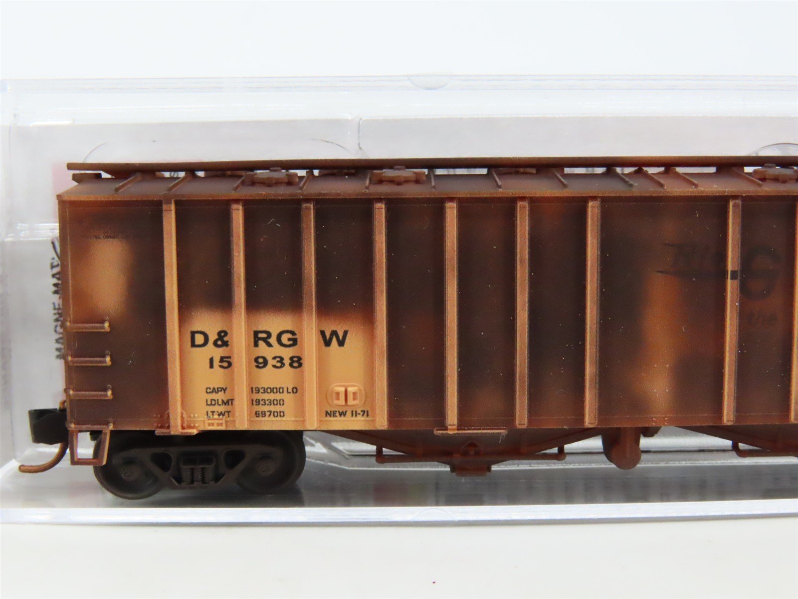 N Micro-Trains MTL 09844070 D&RGW Rio Grande 50' Airslide Hopper 15938 Weathered