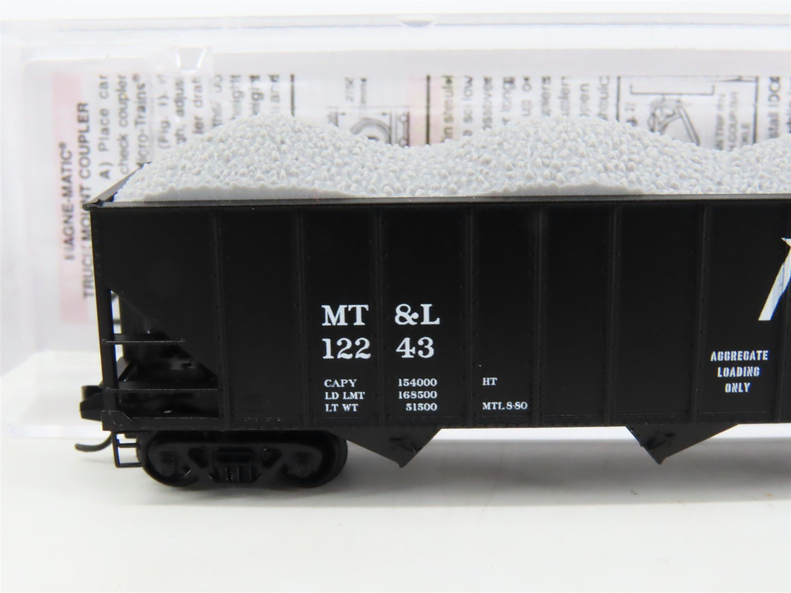 N Micro-Trains MTL 10800570 MT&L Route Of The Rogue Valley 3-Bay Hopper #12243