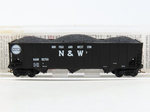 N Scale Micro-Trains MTL 108010 N&W Norfolk & Western 3-Bay Hopper #92750 w/Load