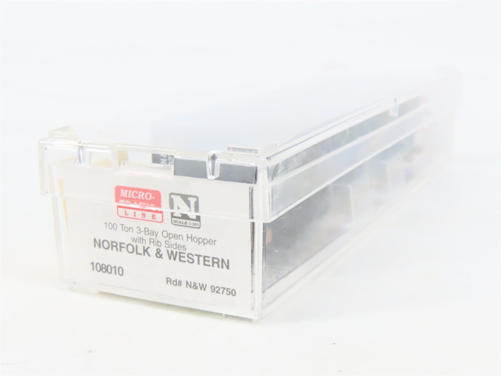 N Scale Micro-Trains MTL 108010 N&W Norfolk & Western 3-Bay Hopper #92750 w/Load