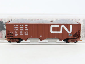 N Scale Micro-Trains MTL 108160 CN Canadian National 3-Bay Hopper #326323 w/Load