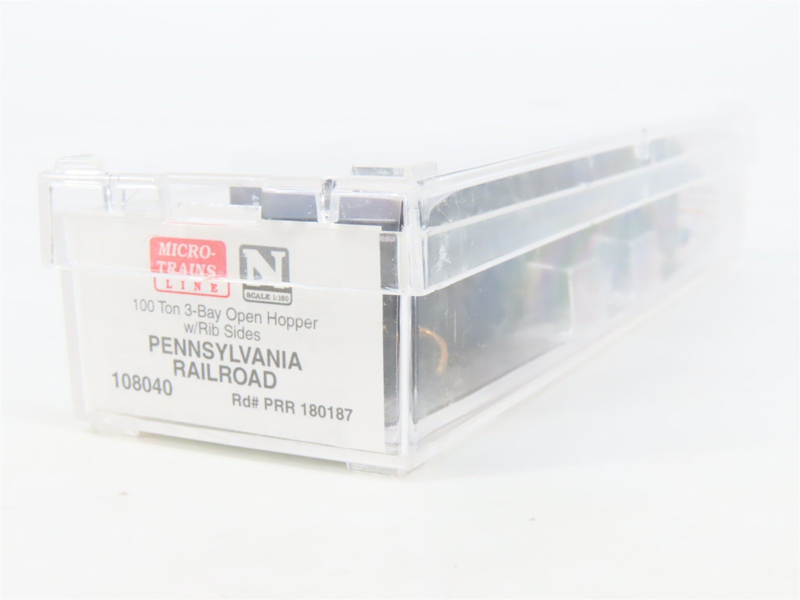 N Scale Micro-Trains MTL 108040 PRR Pennsylvania 3-Bay Hopper #180187 w/ Load