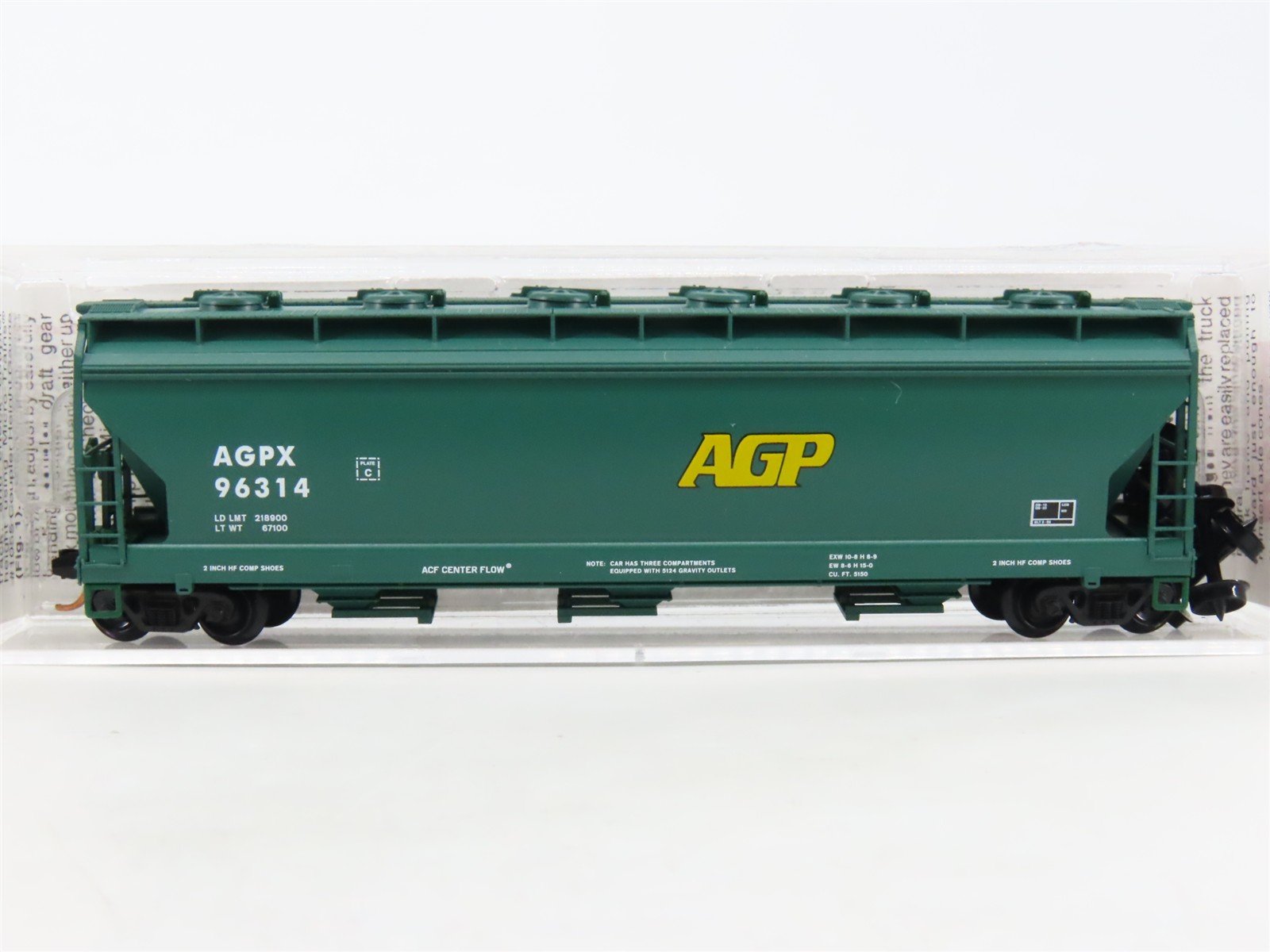 N Scale Micro-Trains MTL 93060 AGPX AG Processing 3-Bay Covered Hopper #96314