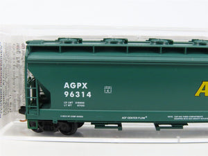 N Scale Micro-Trains MTL 93060 AGPX AG Processing 3-Bay Covered Hopper #96314