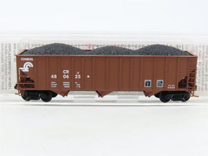 N Scale Micro-Trains MTL 108030 CR Conrail 3-Bay Hopper #480625 w/ Coal Load