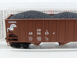 N Scale Micro-Trains MTL 108030 CR Conrail 3-Bay Hopper #480625 w/ Coal Load