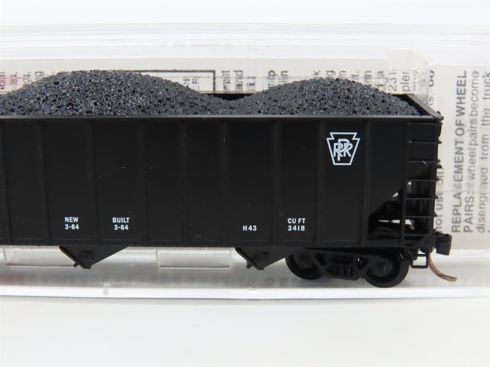N Scale Micro-Trains MTL 108040 PRR Pennsylvania 3-Bay Hopper #180176 w/ Load