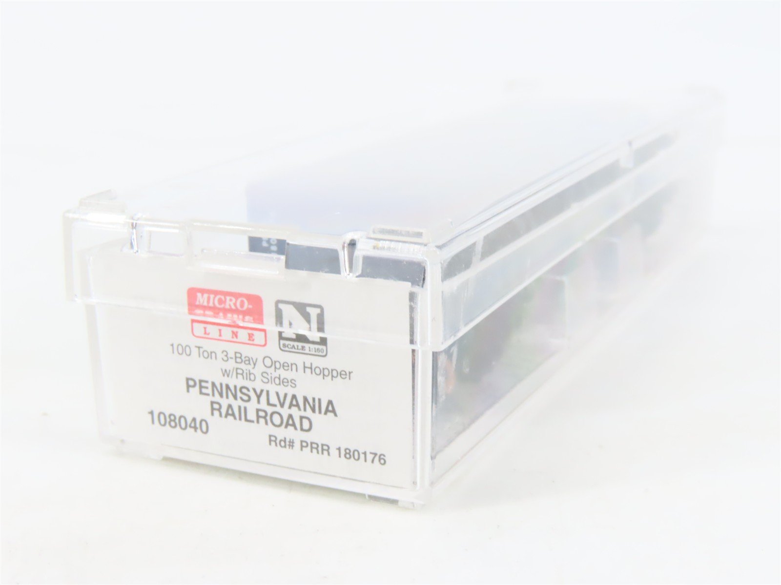 N Scale Micro-Trains MTL 108040 PRR Pennsylvania 3-Bay Hopper #180176 w/ Load