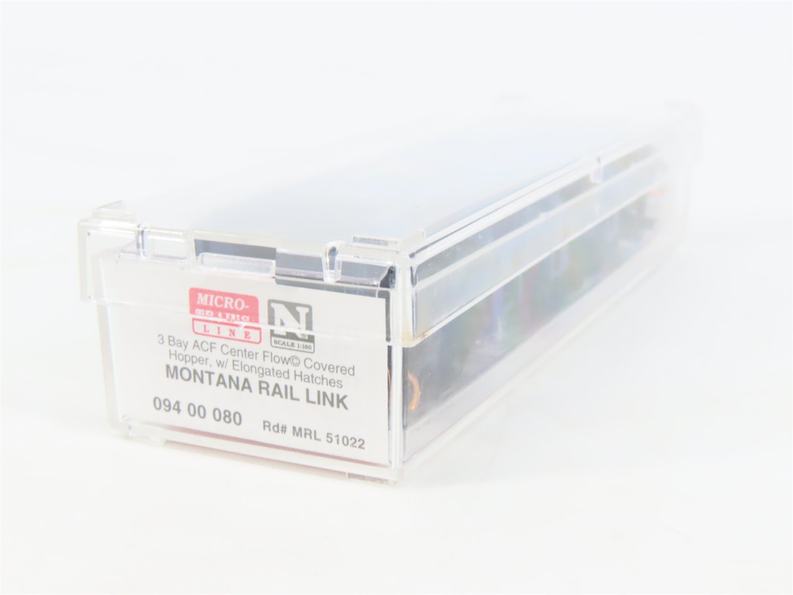 N Micro-Trains MTL 09400080 MRL Montana Rail Link 3-Bay Covered Hopper #51022