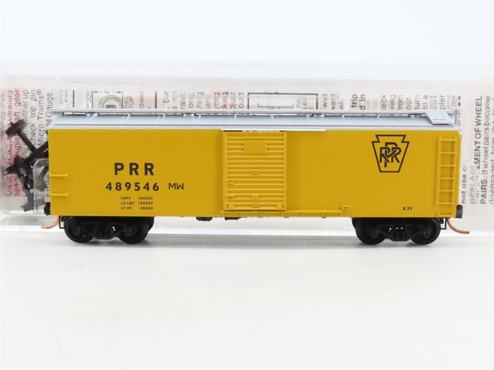 N Scale Micro-Trains MTL 120710 PRR Pennsylvania 40' Steel Box Car #489546