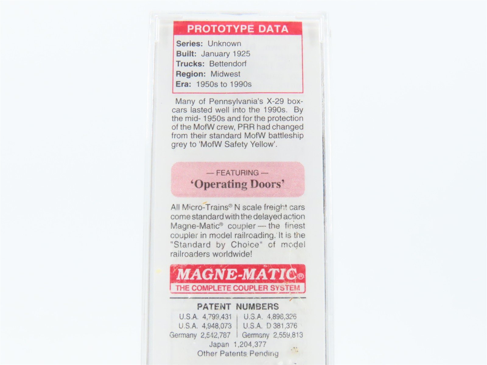 N Scale Micro-Trains MTL 120710 PRR Pennsylvania 40' Steel Box Car #489546