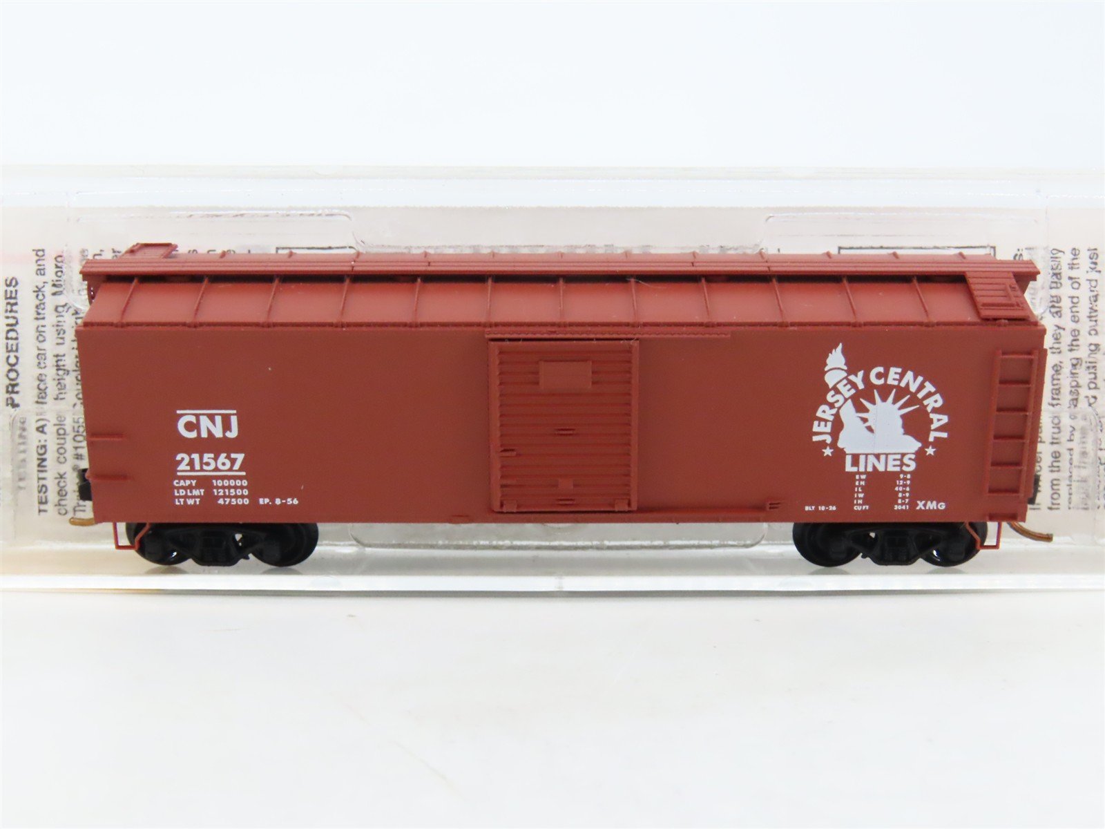 N Scale Micro-Trains MTL 120020 CNJ Jersey Central 40' Single Door Boxcar #21567