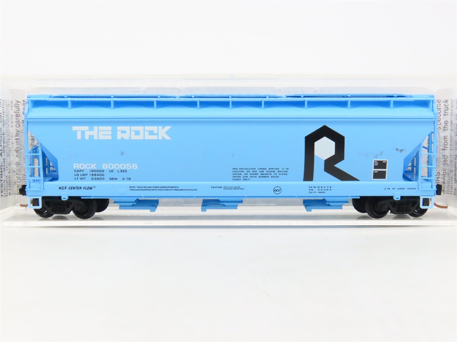 N Scale Micro-Trains MTL 94170 ROCK The Rock 3-Bay Covered Hopper #800056