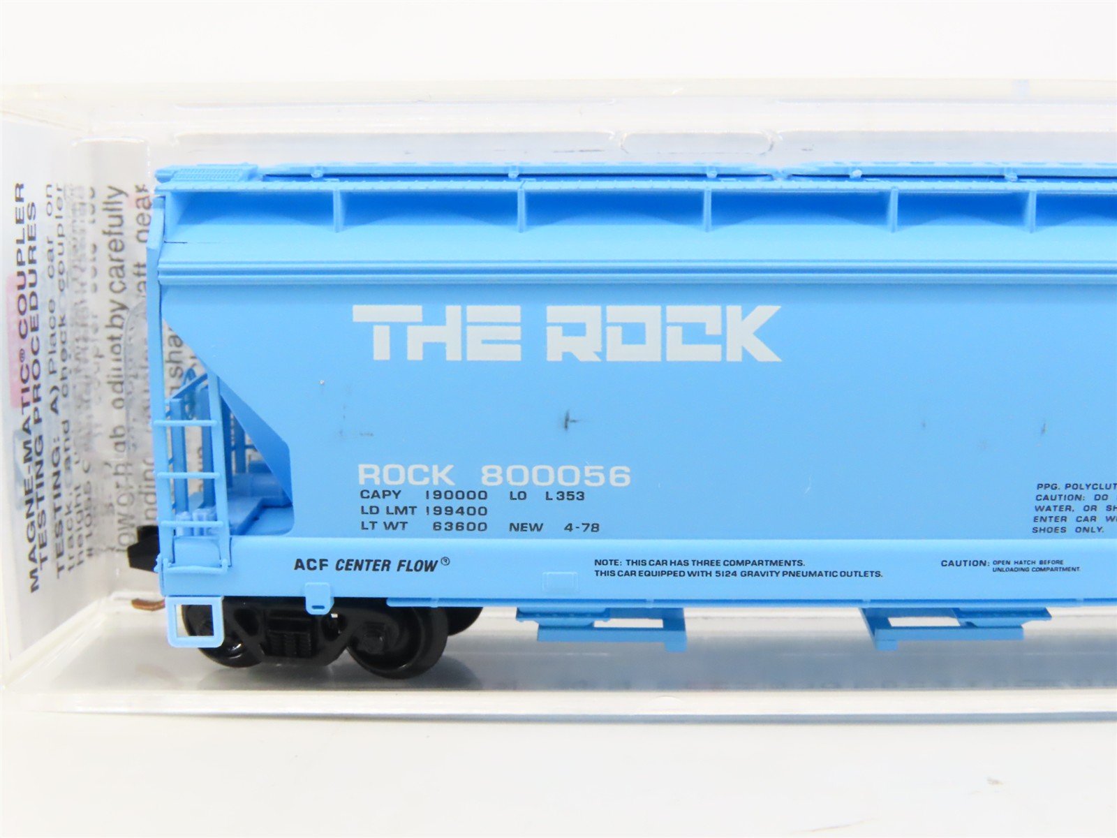 N Scale Micro-Trains MTL 94170 ROCK The Rock 3-Bay Covered Hopper #800056