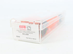 N Scale Micro-Trains MTL 93040 NCLX SCLAIR 3-Bay Covered Hopper #46512