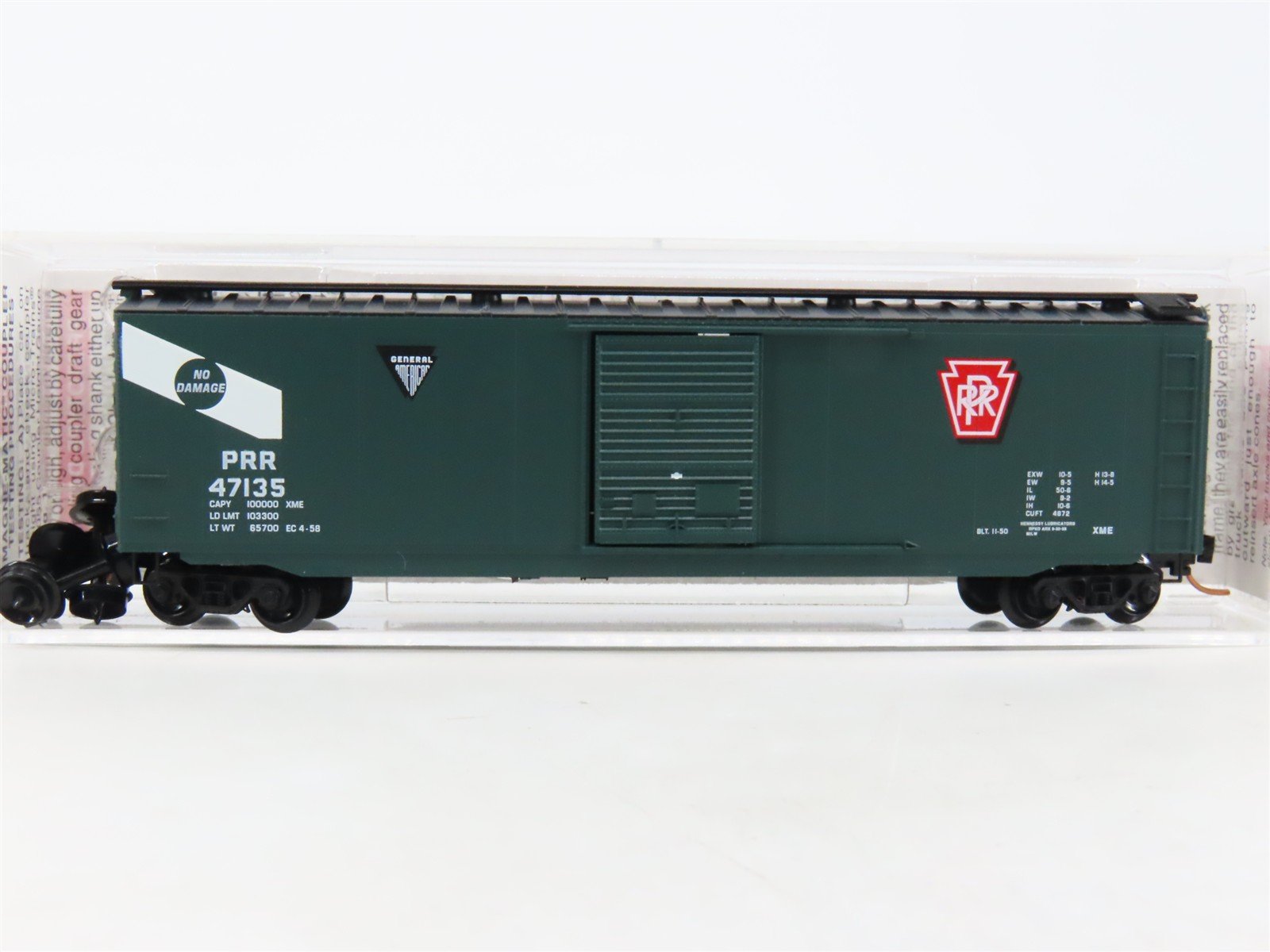 N Scale Micro-Trains MTL 03100270 PRR Pennsylvania 50' Single Door Boxcar #47135