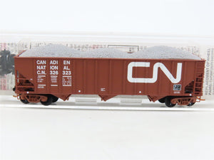 N Scale Micro-Trains MTL 108160 CN Canadian National 3-Bay Hopper #326323 w/Load
