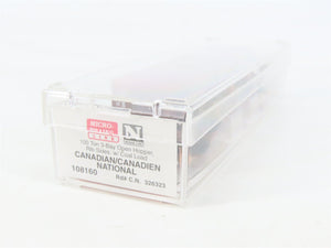 N Scale Micro-Trains MTL 108160 CN Canadian National 3-Bay Hopper #326323 w/Load