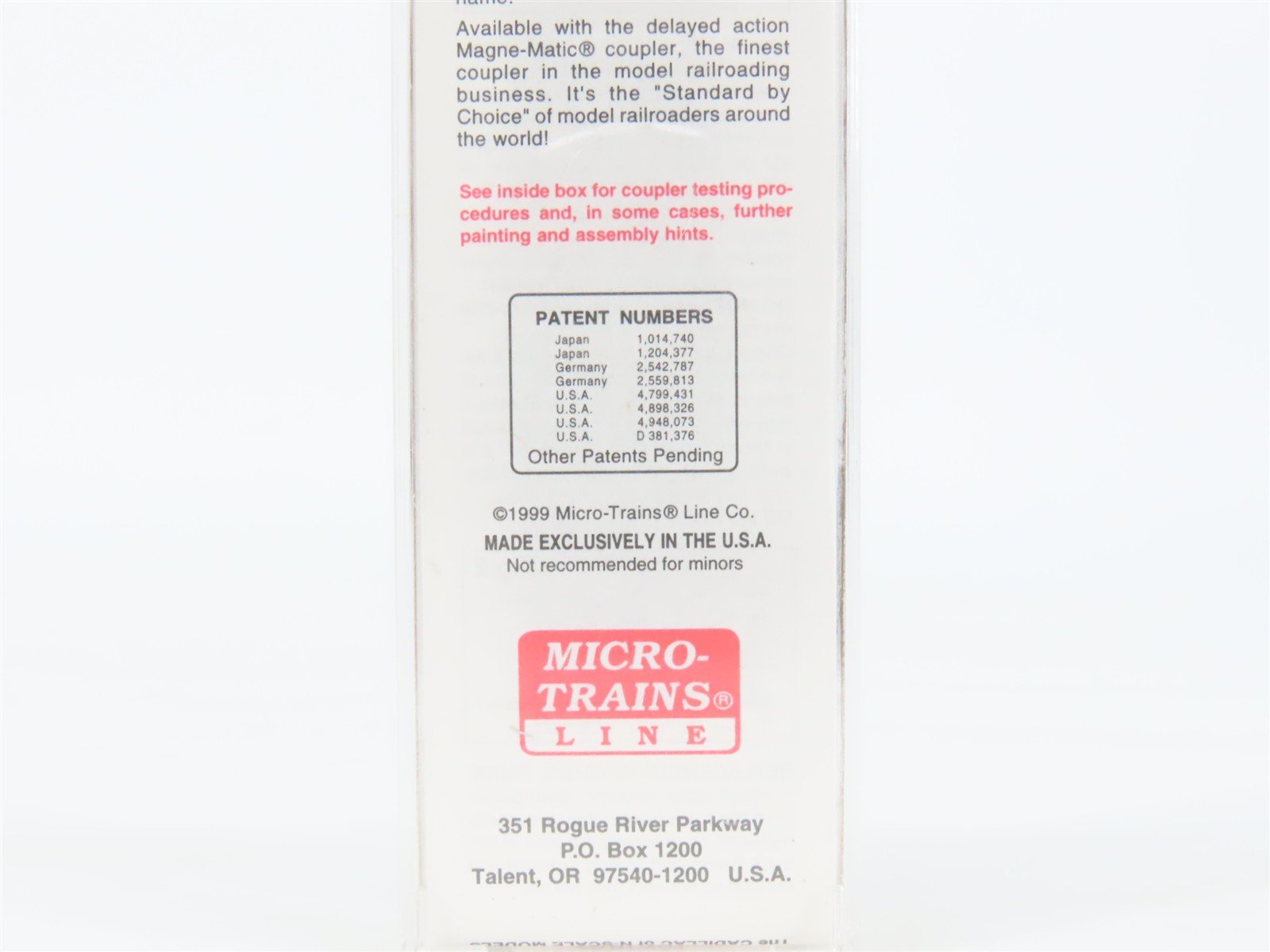 N Scale Micro-Trains MTL 120210 B&O Baltimore & Ohio 40' Box Car #272500