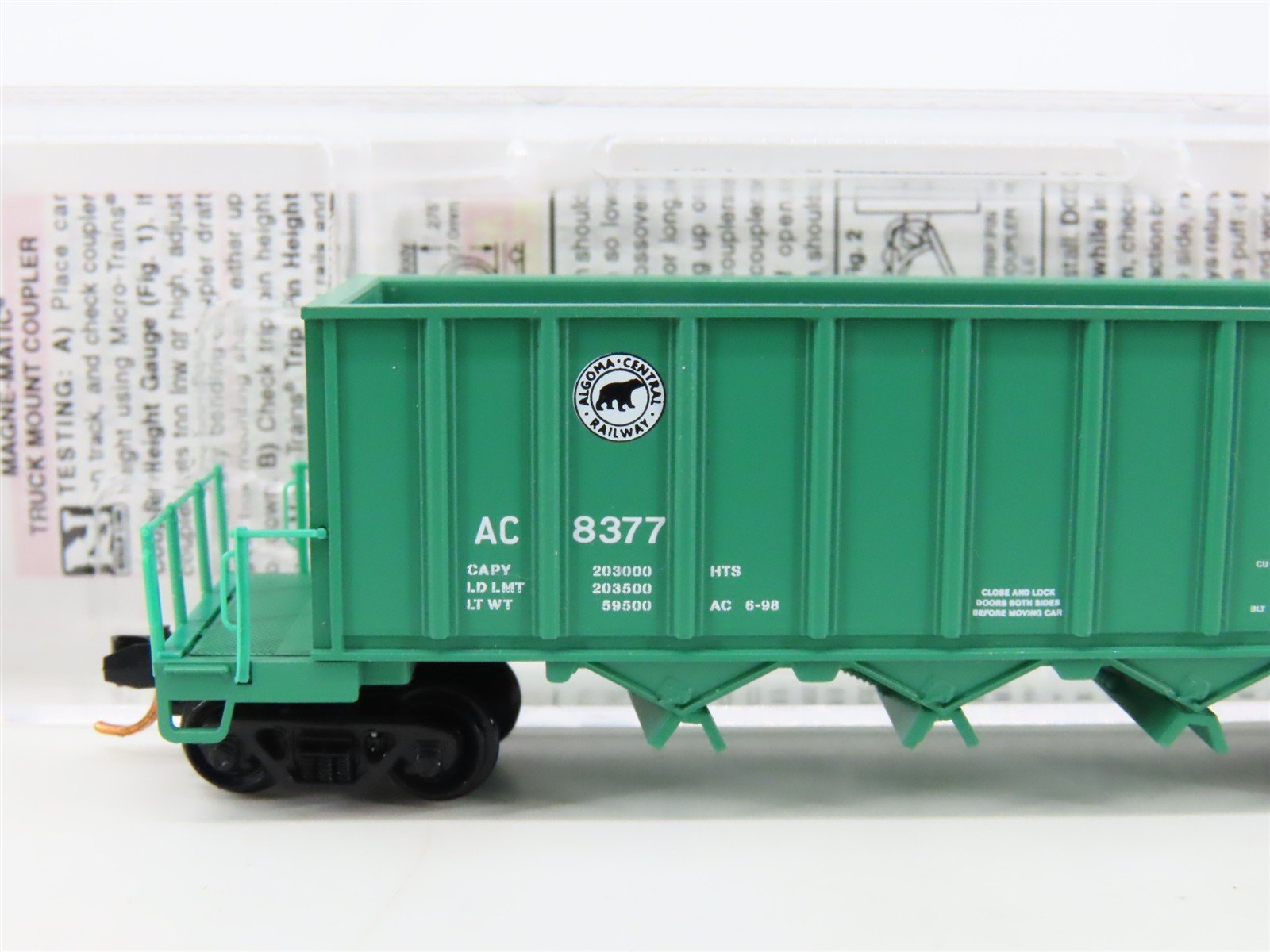 N Scale Micro-Trains MTL 12500130 AC Algoma Central 43' Ortner Open Hopper #8377