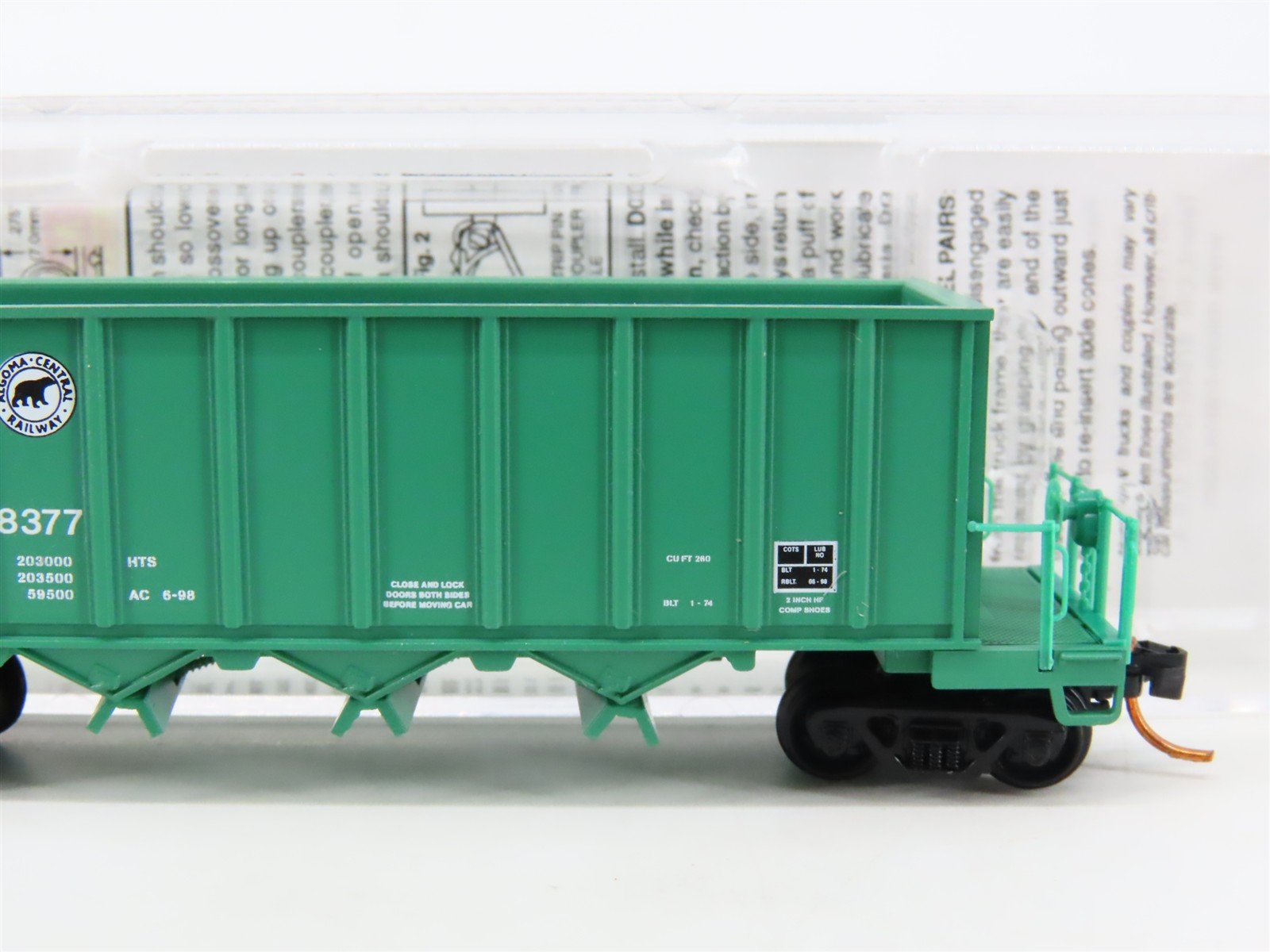 N Scale Micro-Trains MTL 12500130 AC Algoma Central 43' Ortner Open Hopper #8377