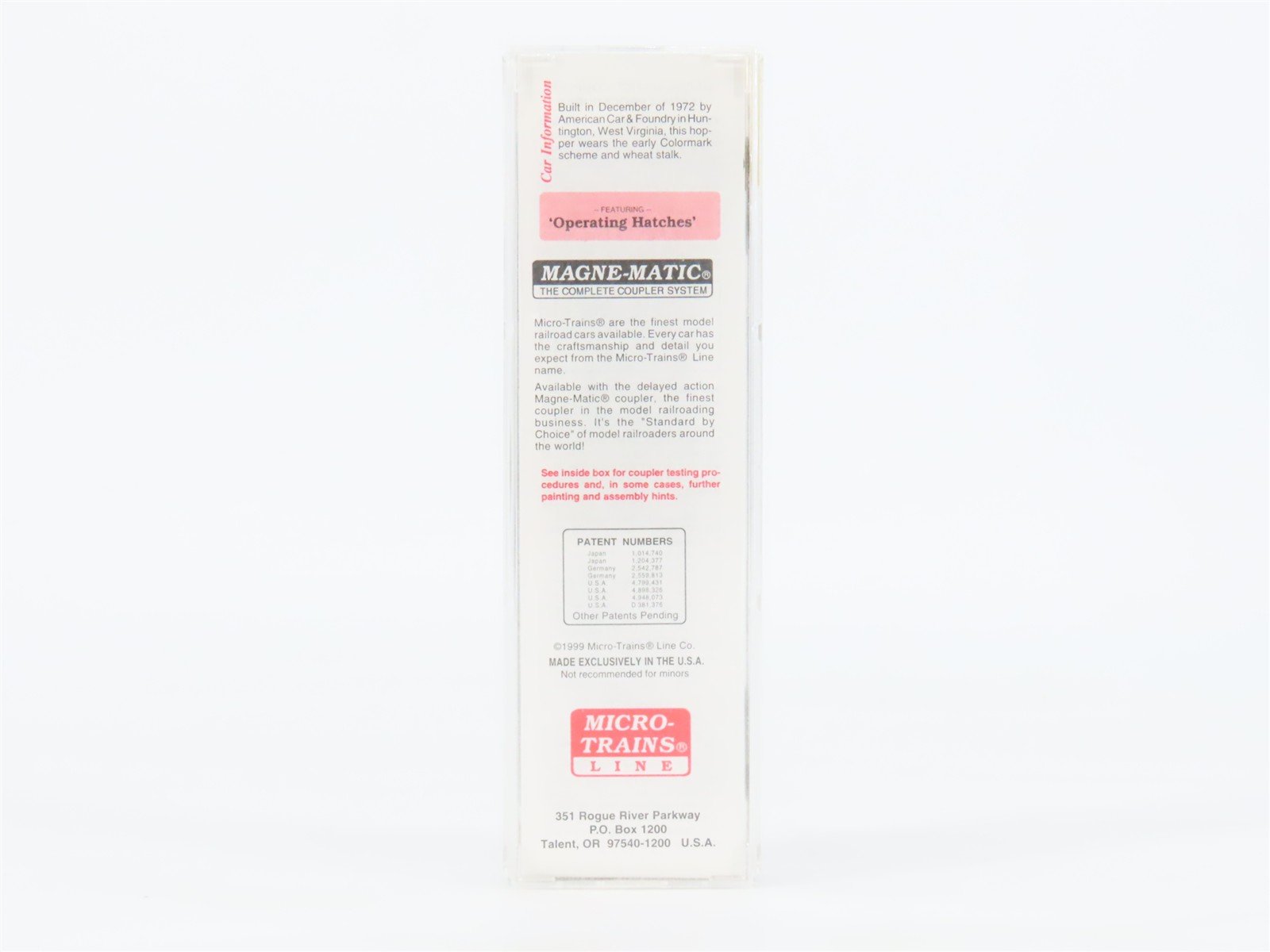 N Scale Micro-Trains MTL 94150 SOO Line Colormark 3-Bay Covered Hopper #73465