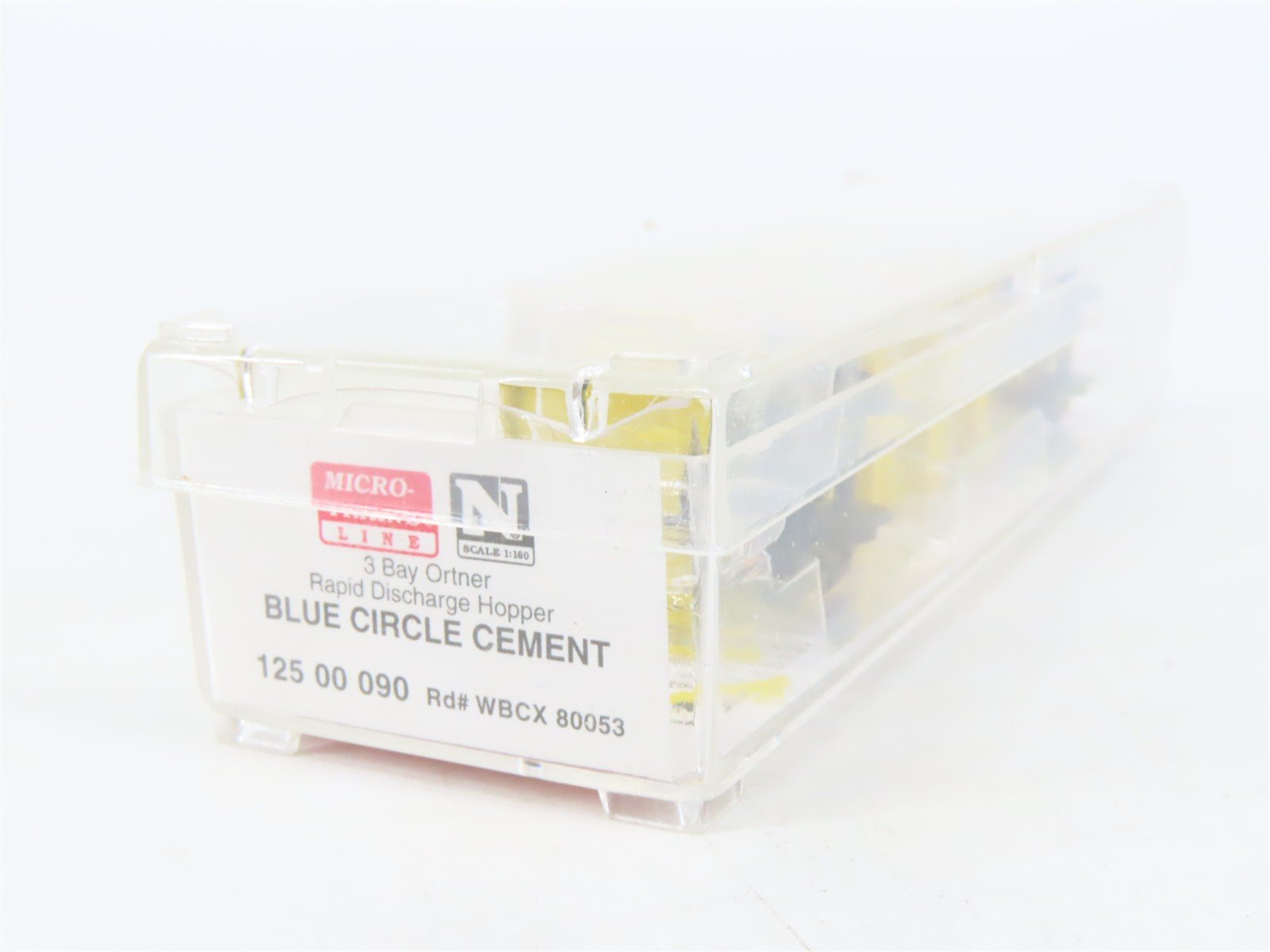 N Micro-Trains MTL 12500090 WBCX Blue Circle Williams 3-Bay Ortner Hopper #80053