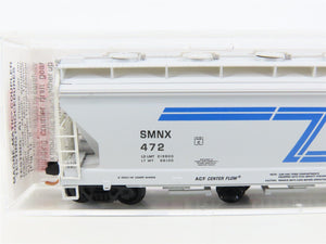 N Scale Micro-Trains MTL 93090 SMNX Solvay Minerals 3-Bay Covered Hopper #472