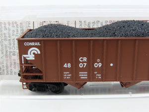 N Scale Micro-Trains MTL 108030 CR Conrail 3-Bay Hopper #480709 w/ Coal Load