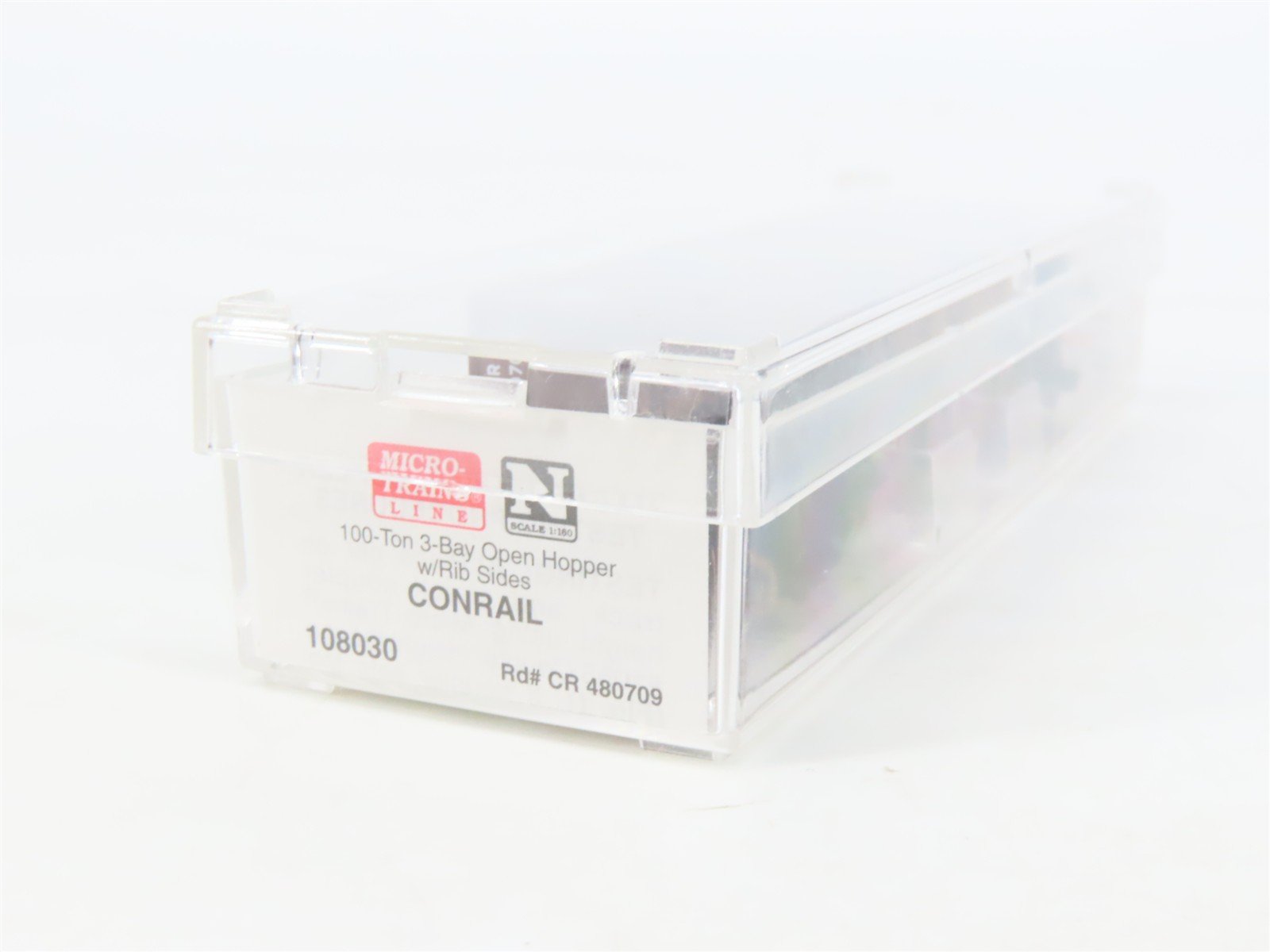 N Scale Micro-Trains MTL 108030 CR Conrail 3-Bay Hopper #480709 w/ Coal Load