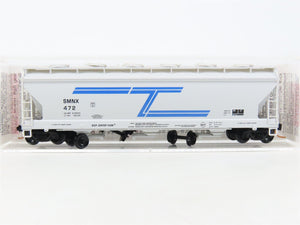 N Scale Micro-Trains MTL 93090 SMNX Solvay Minerals 3-Bay Covered Hopper #472