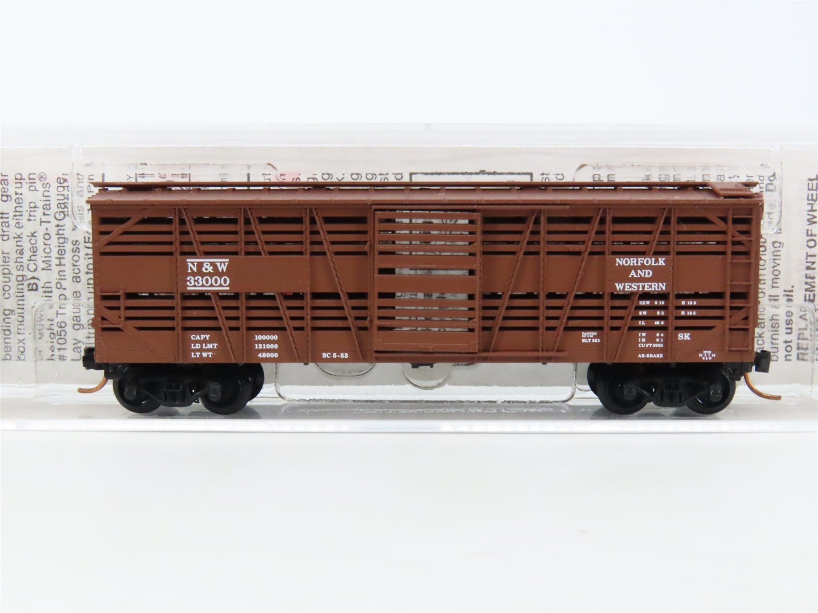 N Micro-Trains MTL 35150 N&W Norfolk & Western 40' Despatch Stock Car #33000