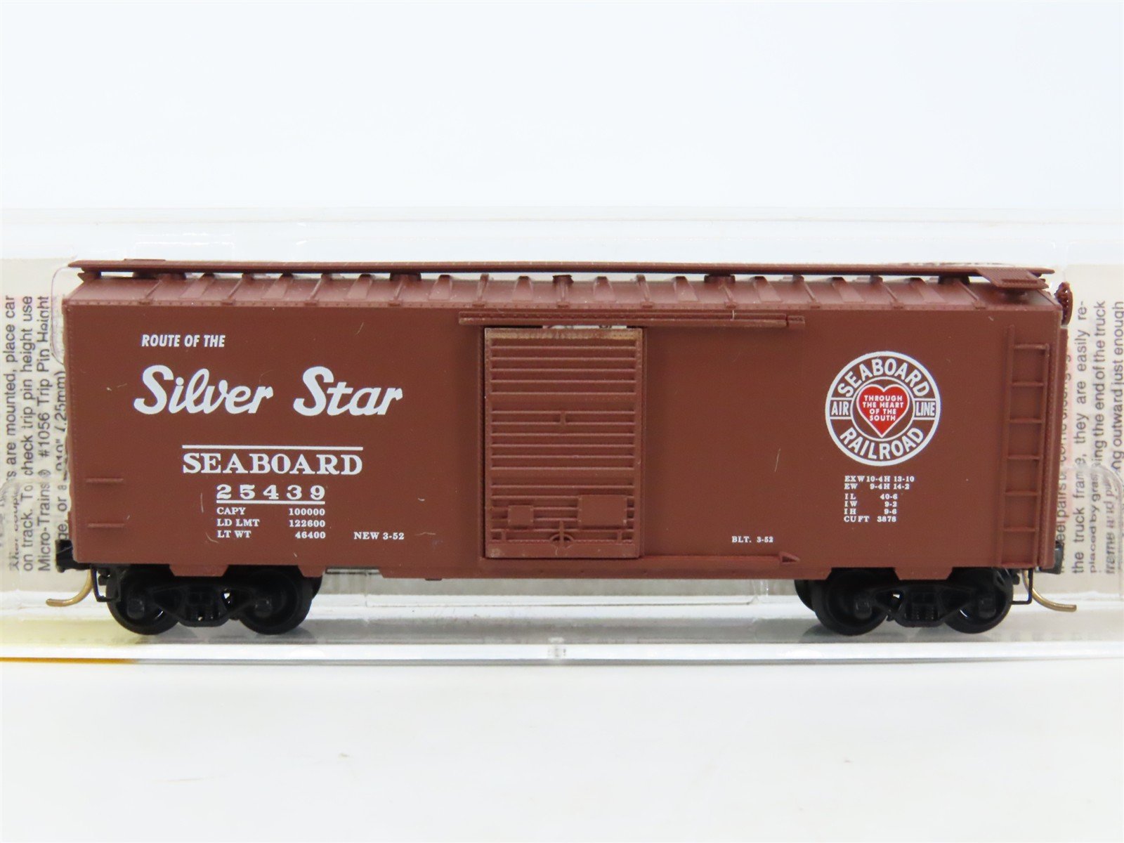 N Micro-Trains MTL 20650 SAL Seaboard Air Line Silver Star 40' Box Car #25439