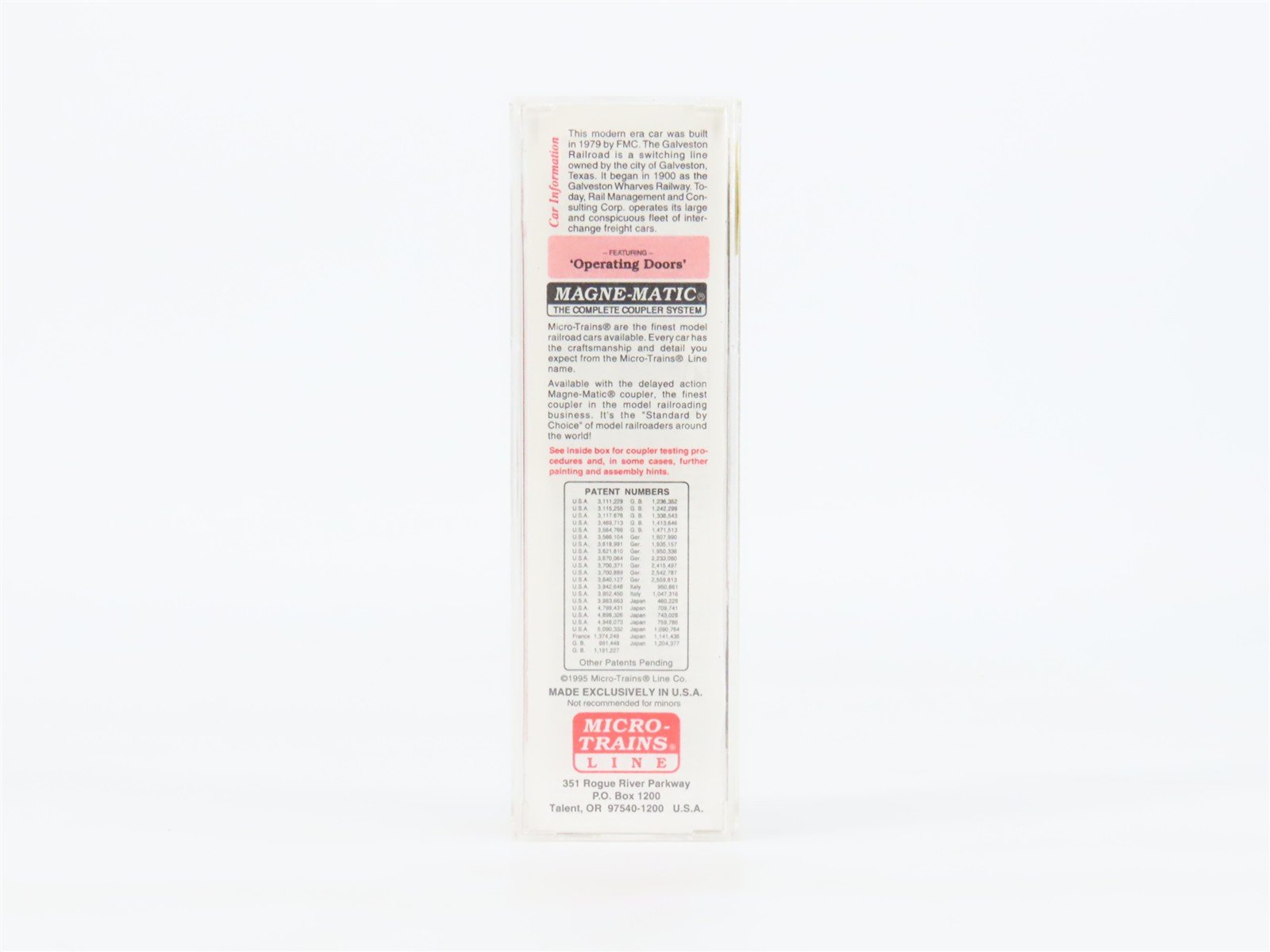 N Scale Micro-Trains MTL 30040 GWF Port Of Galveston 50' Box Car #1063