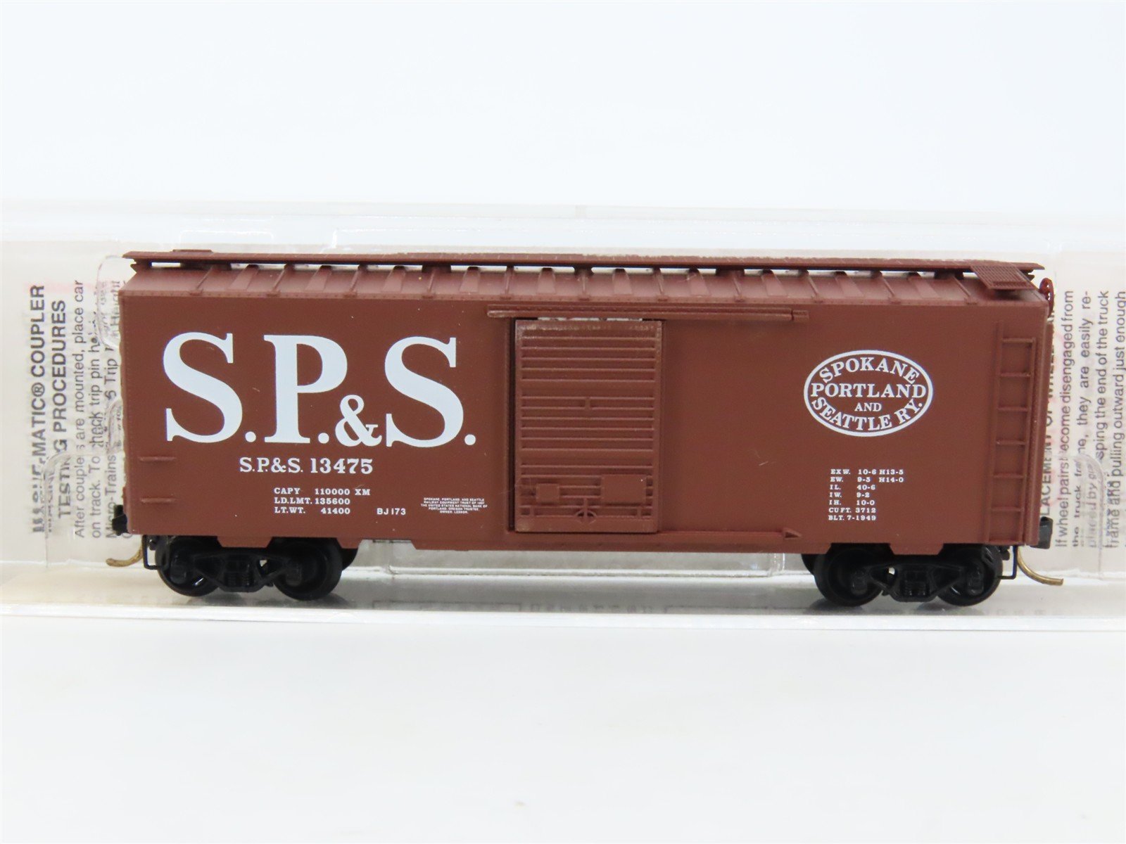N Scale Micro-Trains MTL 20246 SP&S Spokane Portland & Seattle 40' Boxcar #13475