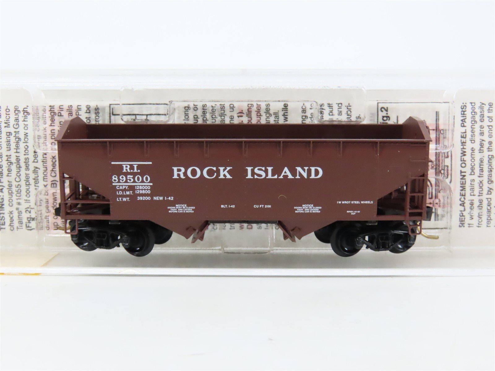 N Scale Micro-Trains MTL 90010 RI Rock Island 2-Bay Open Hopper #89500