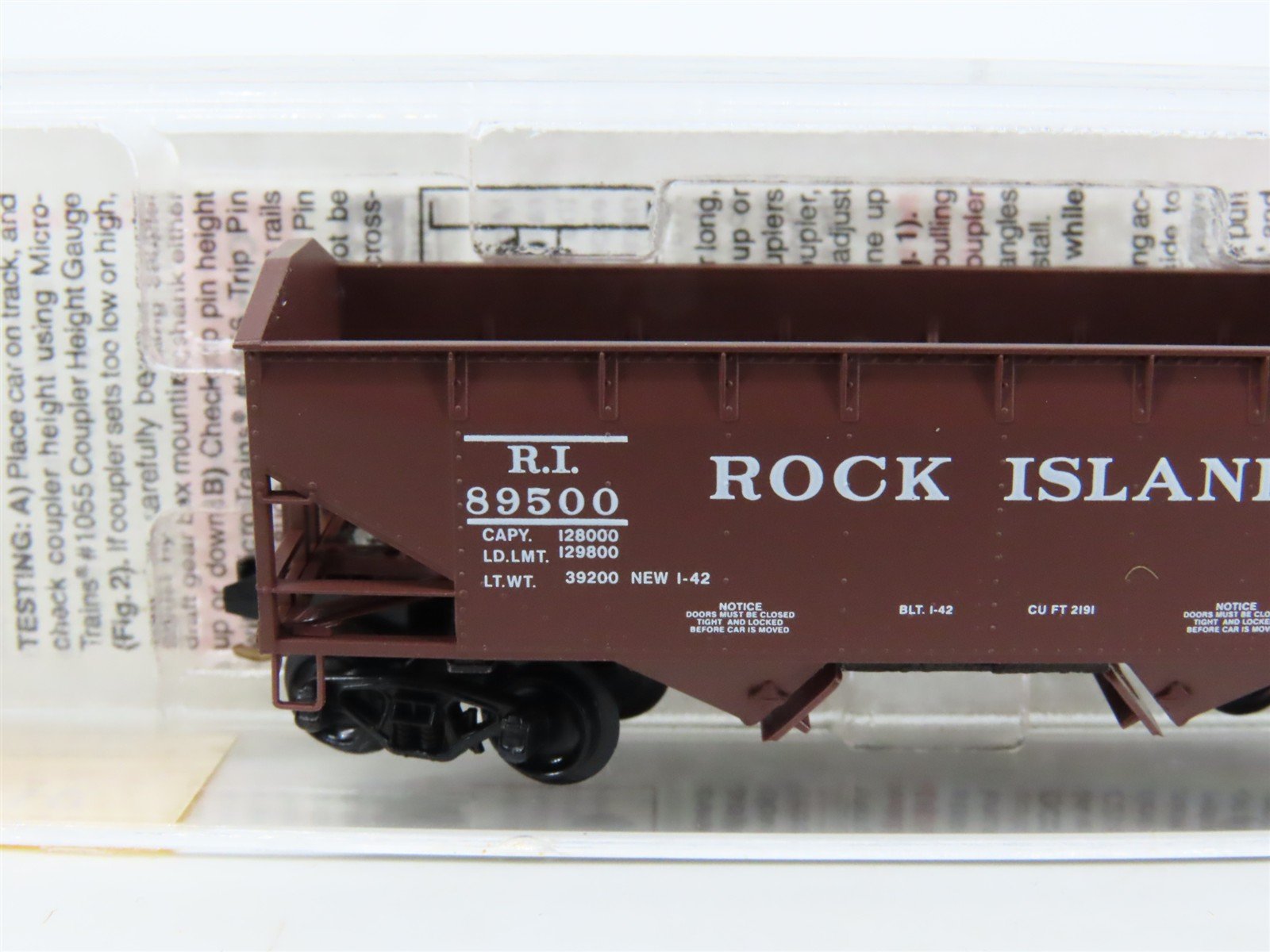 N Scale Micro-Trains MTL 90010 RI Rock Island 2-Bay Open Hopper #89500