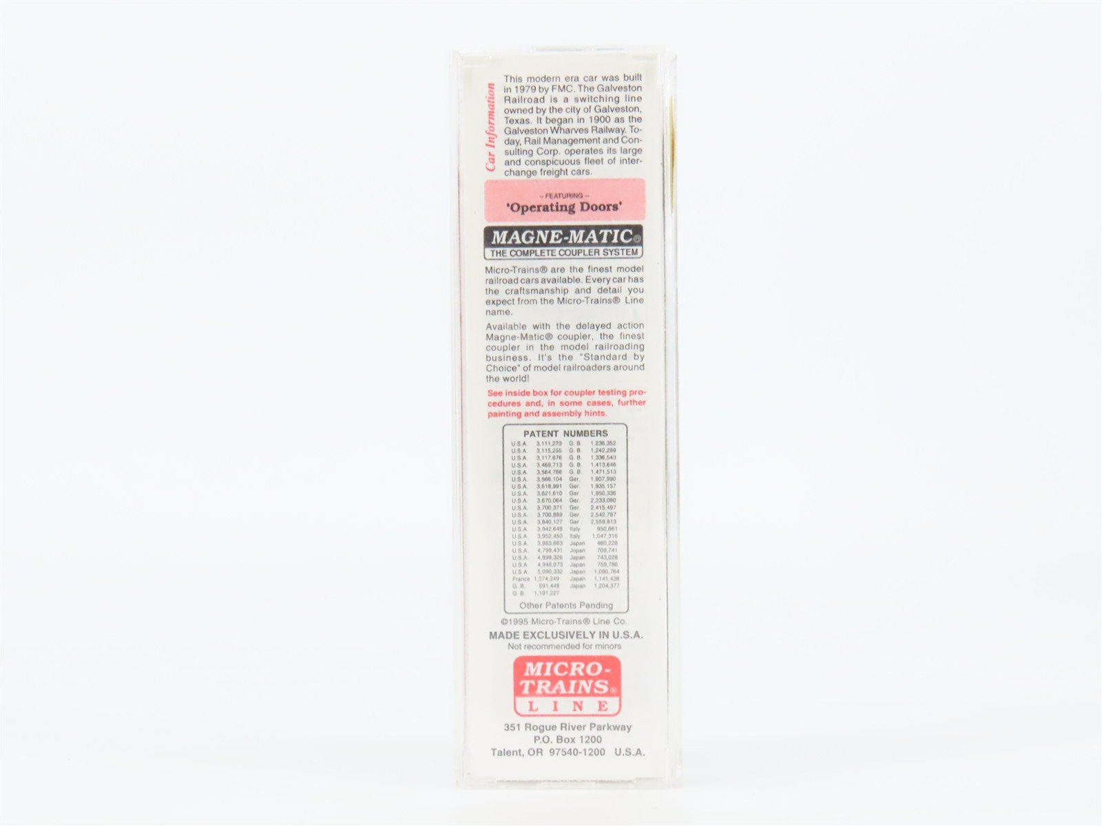N Scale Micro-Trains MTL 30040 GWF Port Of Galveston 50' Box Car #1063