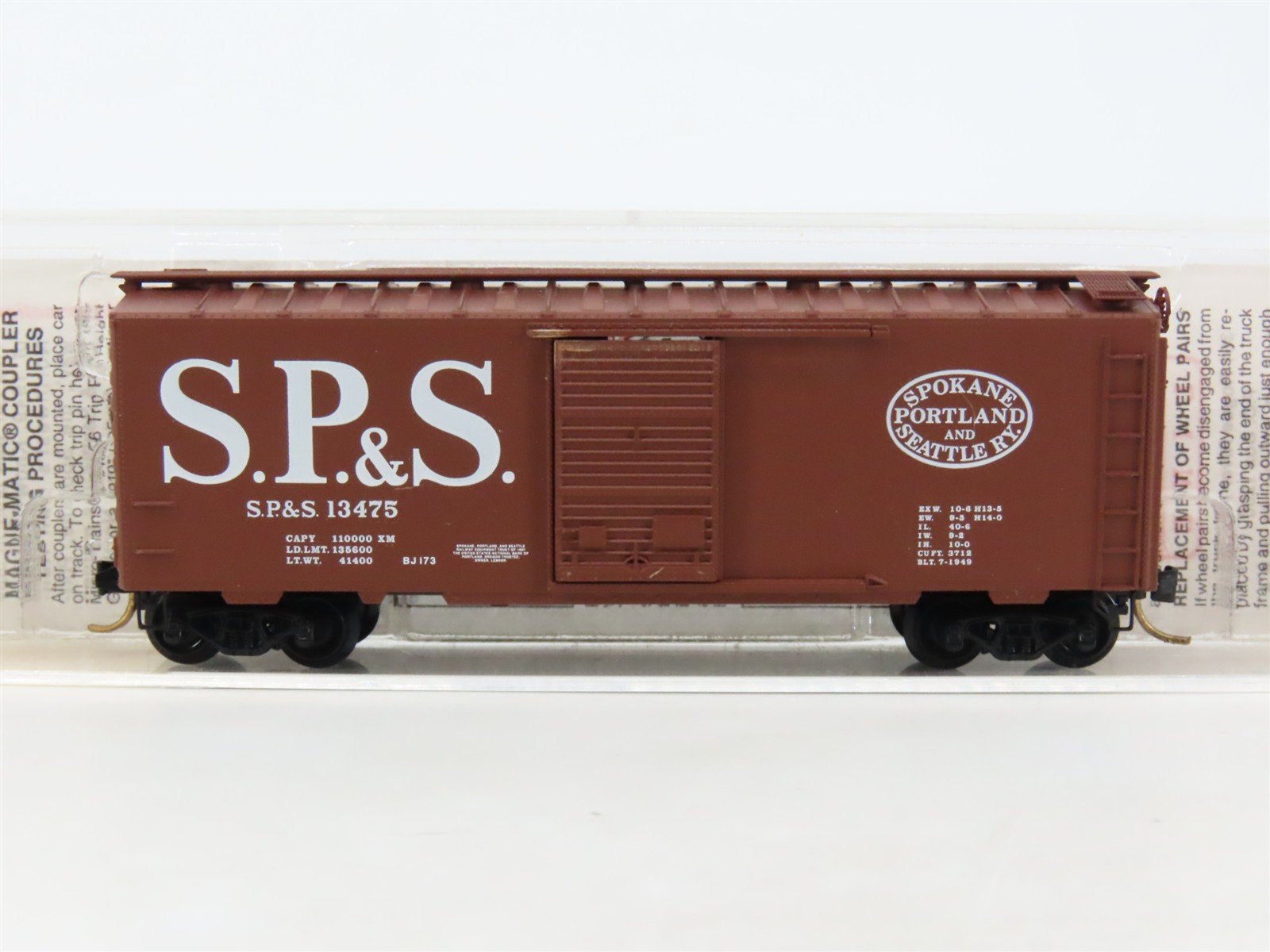 N Micro-Trains MTL 20246 SP&S Spokane Portland & Seattle 40' Box Car #13475