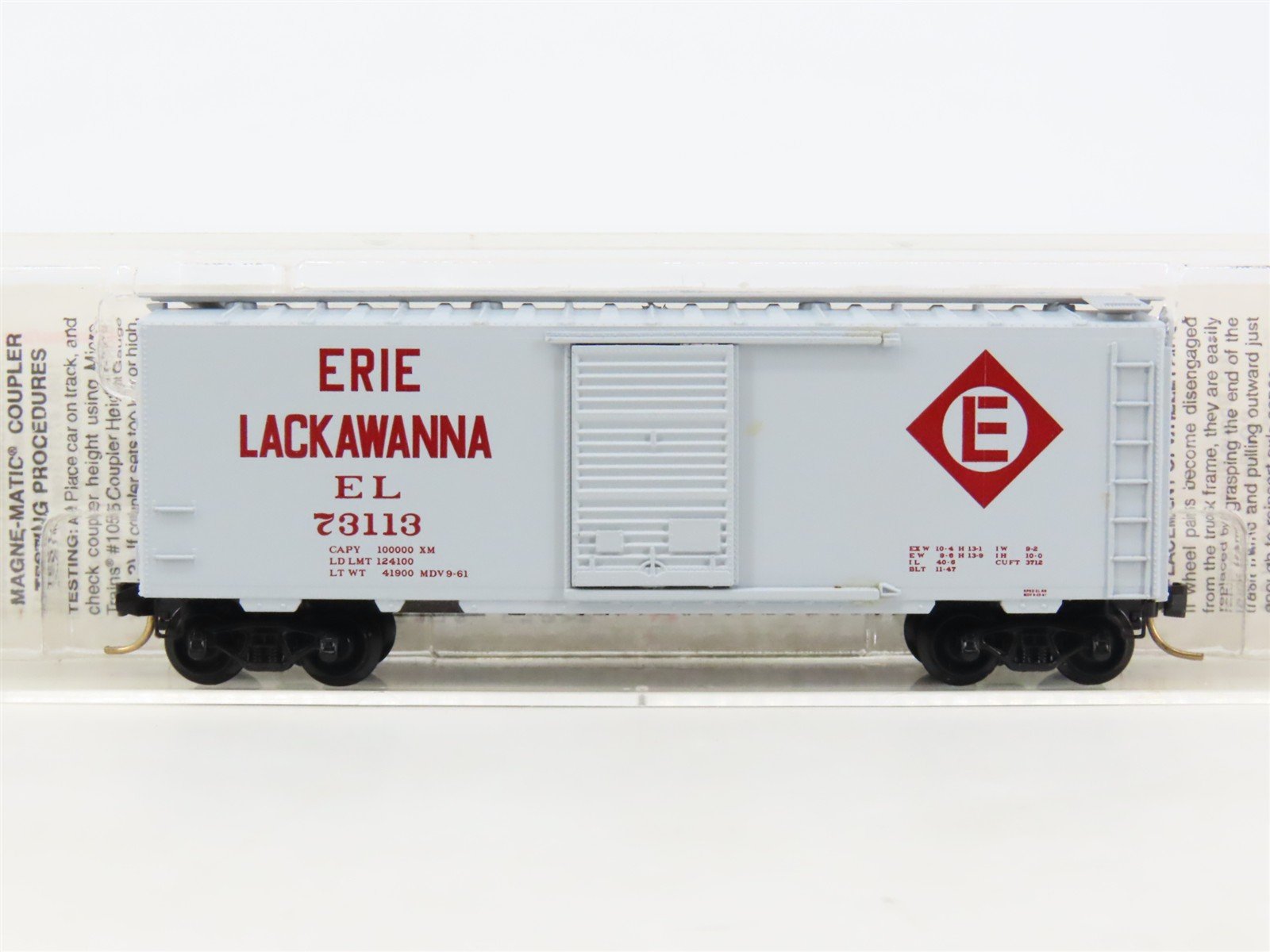 N Scale Micro-Trains MTL 20360 EL Erie Lackawanna 40' Single Door Boxcar #73113